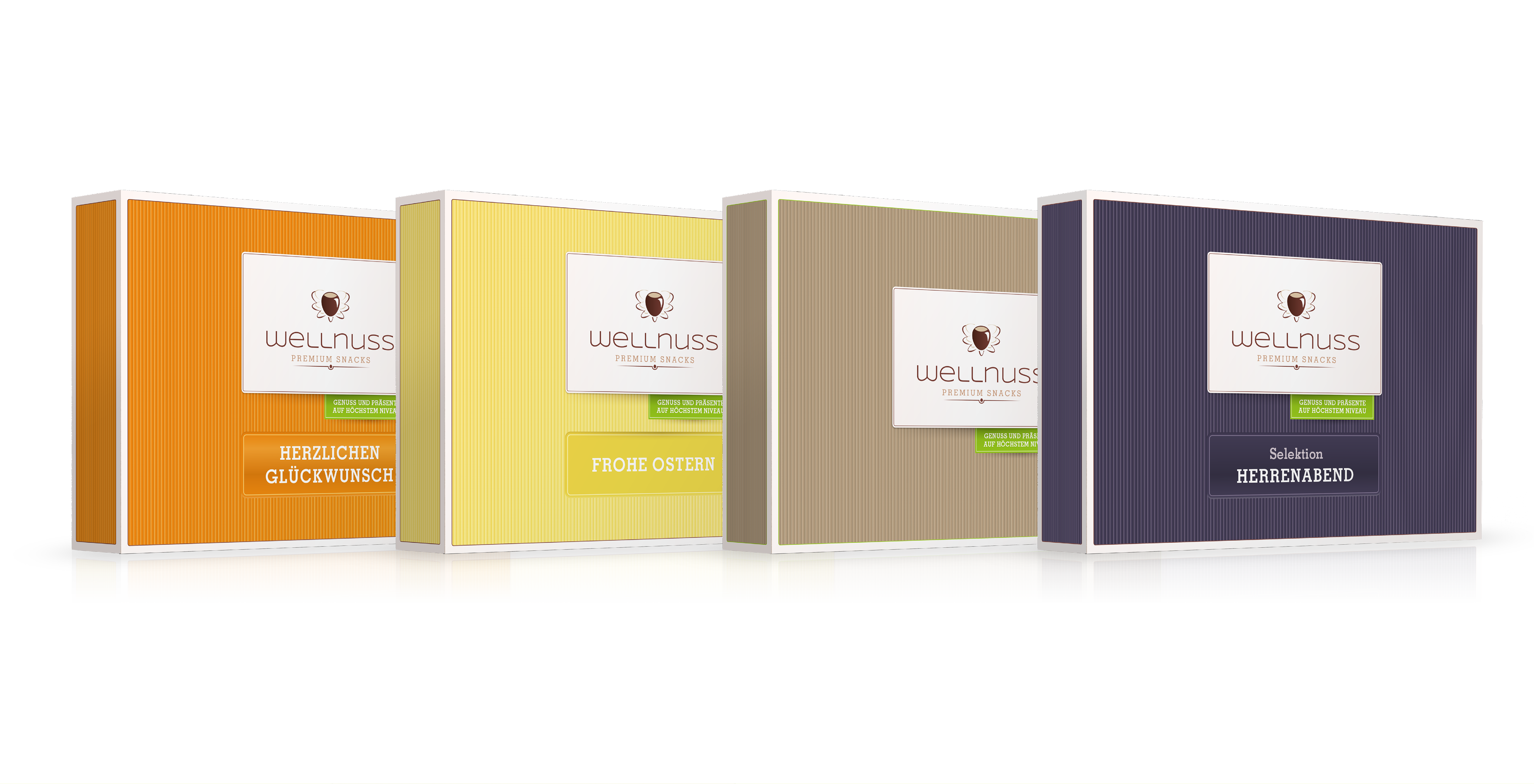 Packaging Design für Wellnuss Premium Snack