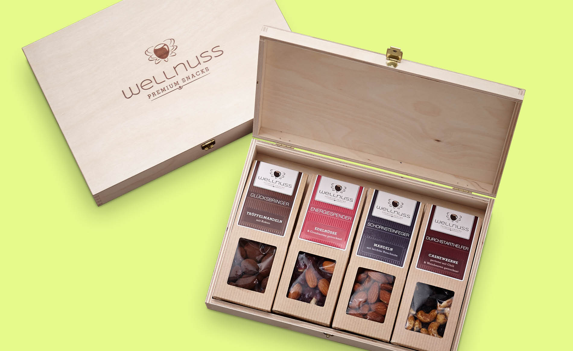 Packaging Design für Wellnuss Premium Snack Packaging Design für Wellnuss Premium Snack