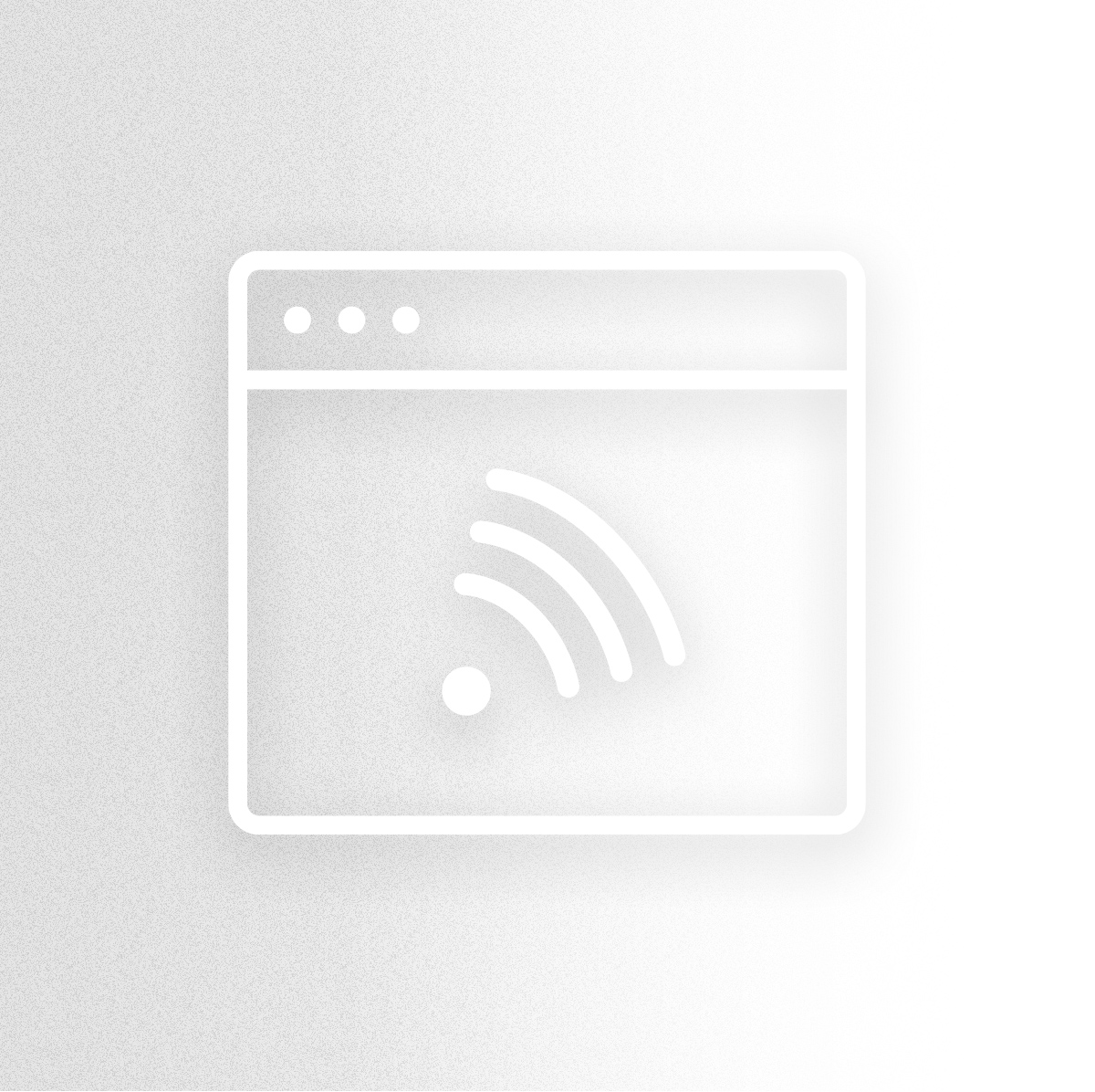 Symbolgrafik eines Browserfensters mit Funksignal als Darstellung für Markenkommunikation und Corporate Design.